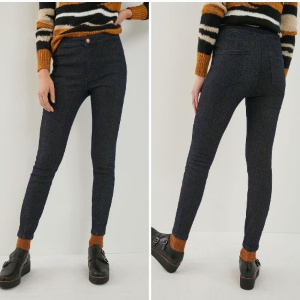 Anthropologie Pilcro Shimmer High Rise Denim Leggings Jeans Jeggings